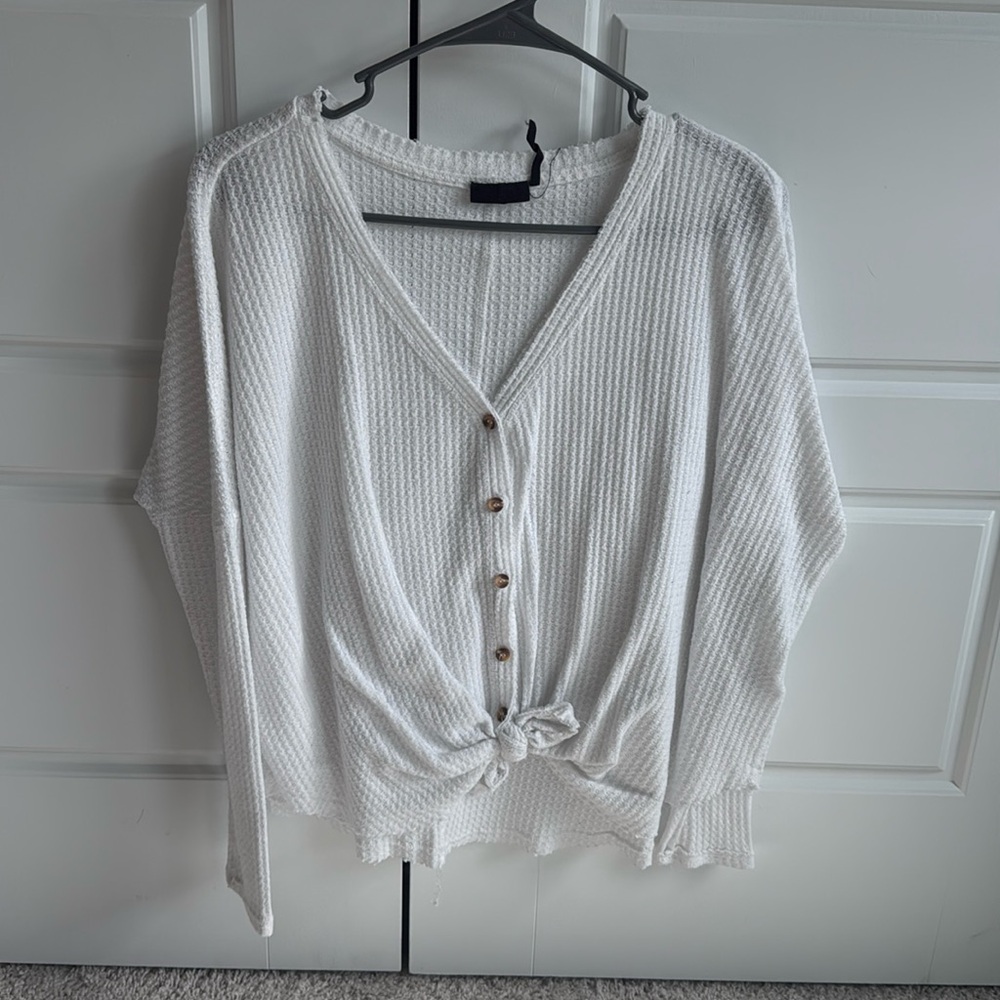 Free People Waffle Top